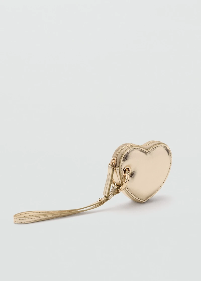 Wallet with heart keychain