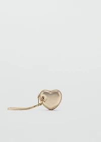 Wallet with heart keychain