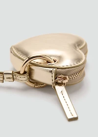 Wallet with heart keychain