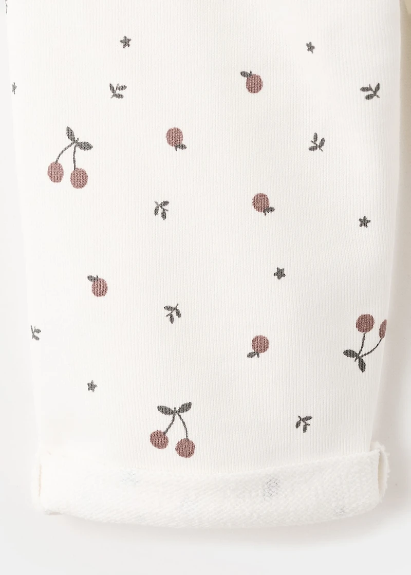 Printed cotton joggers