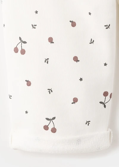 Printed cotton joggers