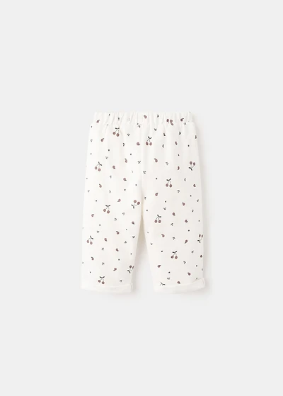 Printed cotton joggers