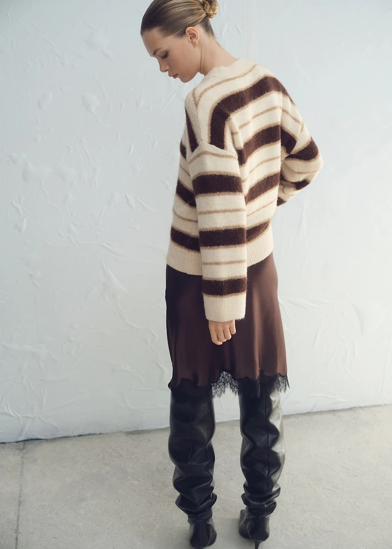 Knit striped sweater