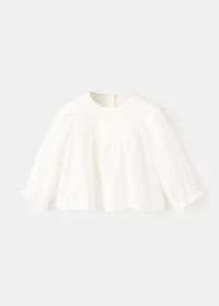 Gathered cotton blouse