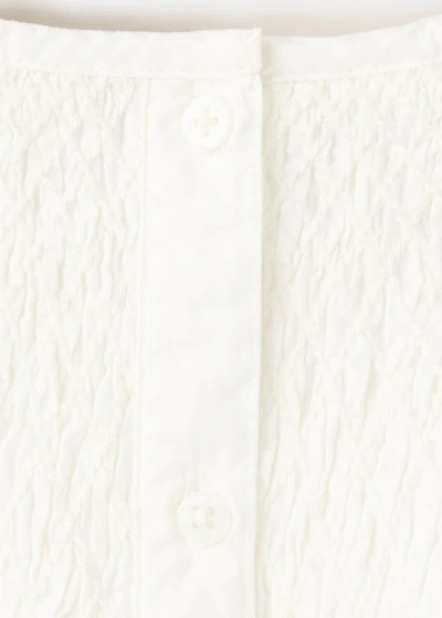 Gathered cotton blouse