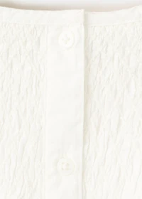 Gathered cotton blouse