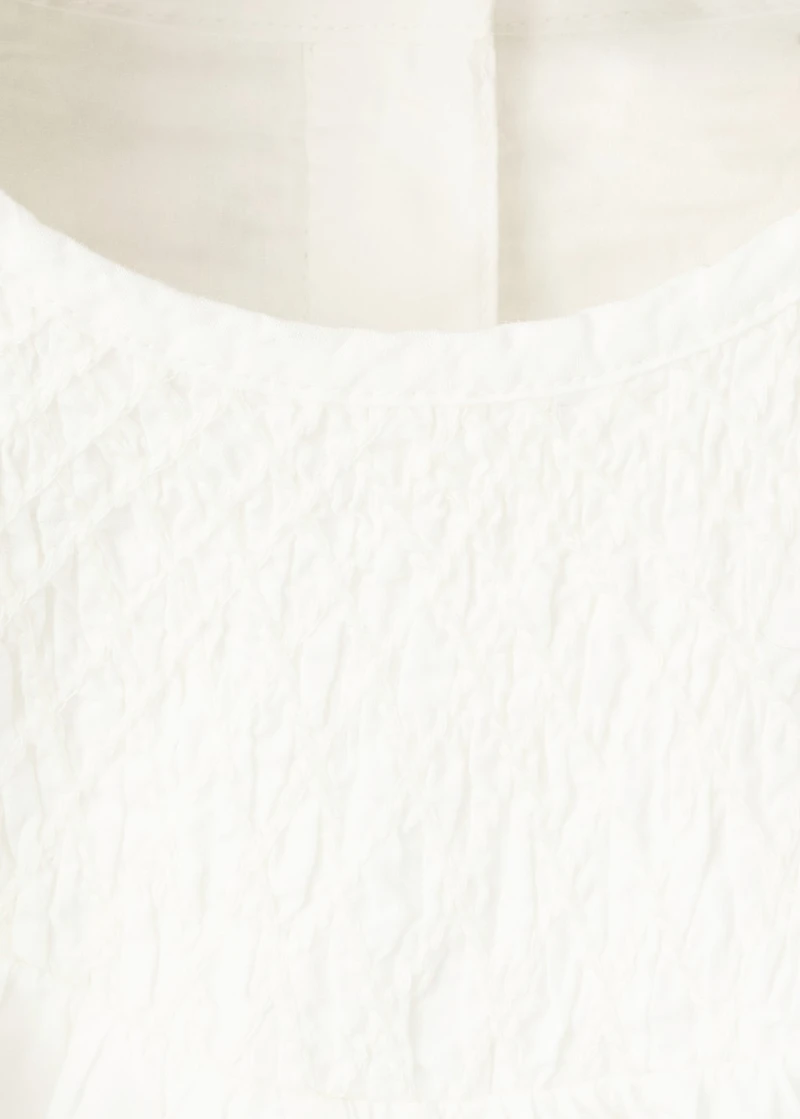 Gathered cotton blouse