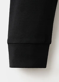 Long-sleeved t-shirt with perkins neck