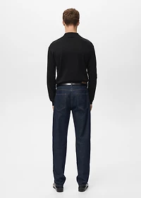 Long-sleeved t-shirt with perkins neck