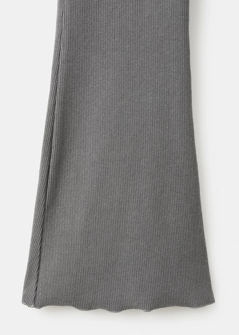 Ribbed flared leggings