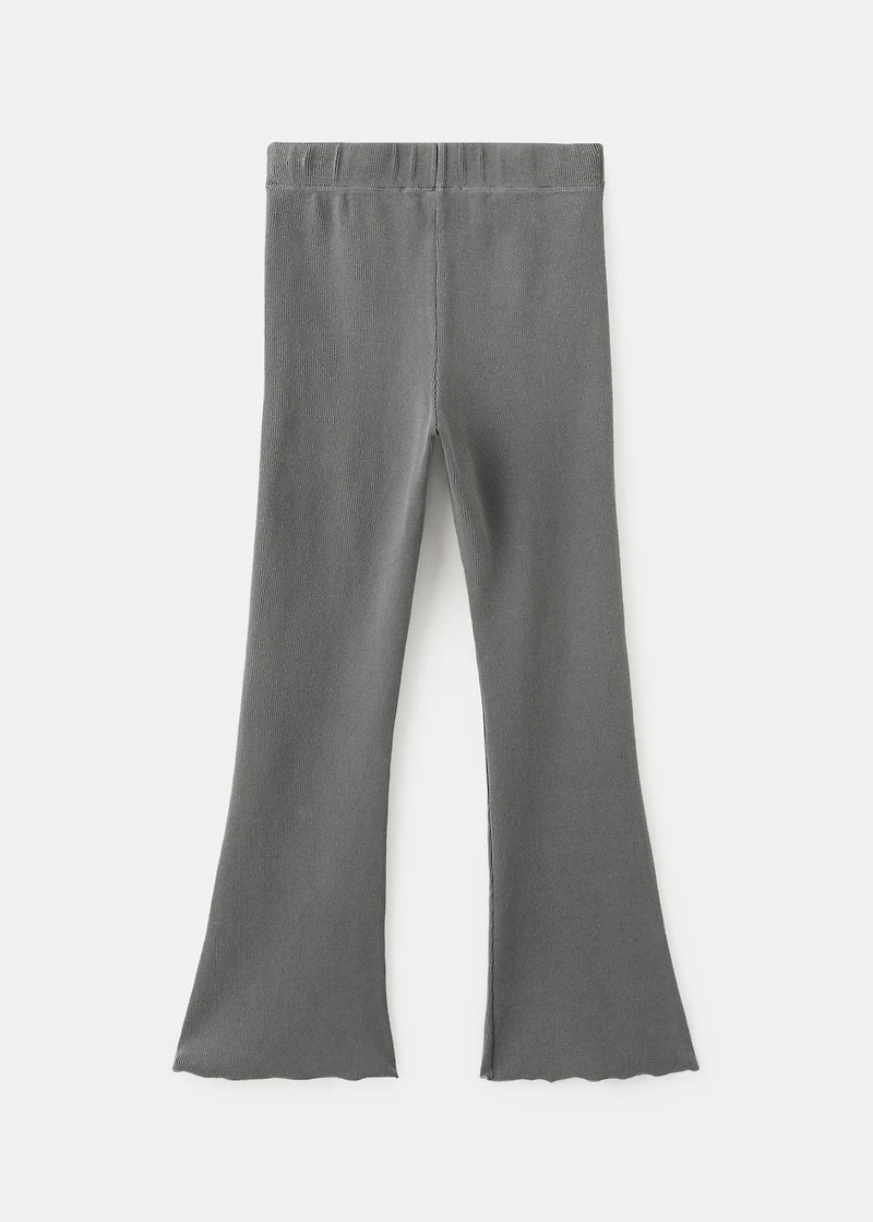 Ribbed flared leggings