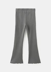 Ribbed flared leggings