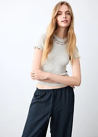Knitted short-sleeve t-shirt