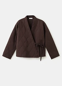 Quilted kimono with tie