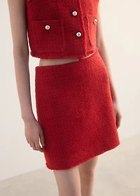 Short tweed skirt