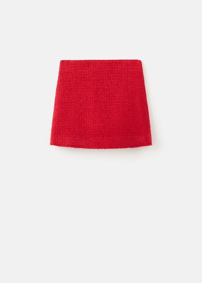 Short tweed skirt
