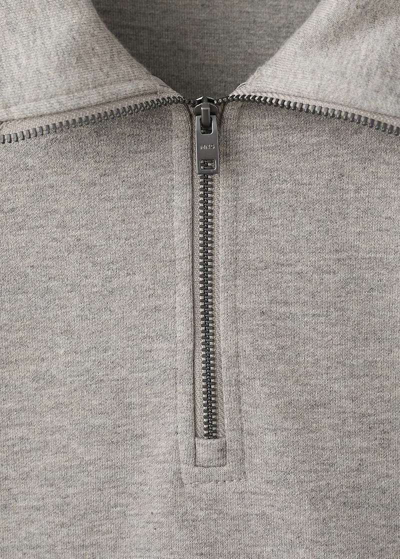 Regular-fit zipper-neck sweatshirt