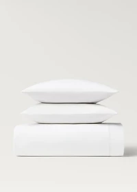 Cotton percale duvet cover with hemstitch for 180/200 cm bed