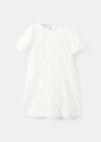 Tulle dress with embroidered flower