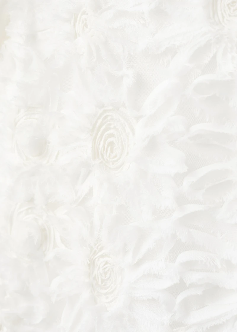 Tulle dress with embroidered flower