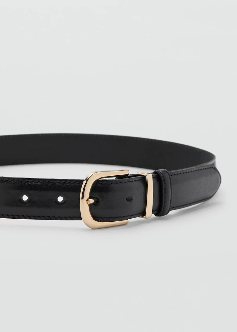 Buckle leather belt