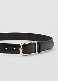 Buckle leather belt
