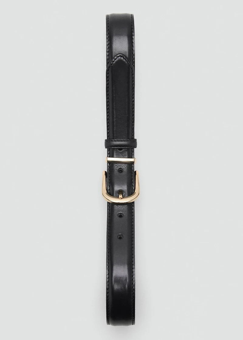 Buckle leather belt