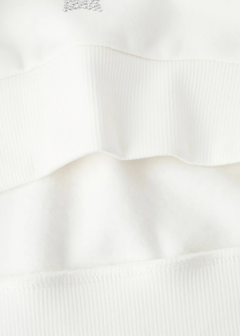 Sweatshirt with rhinestone stars