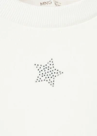 Sweatshirt with rhinestone stars
