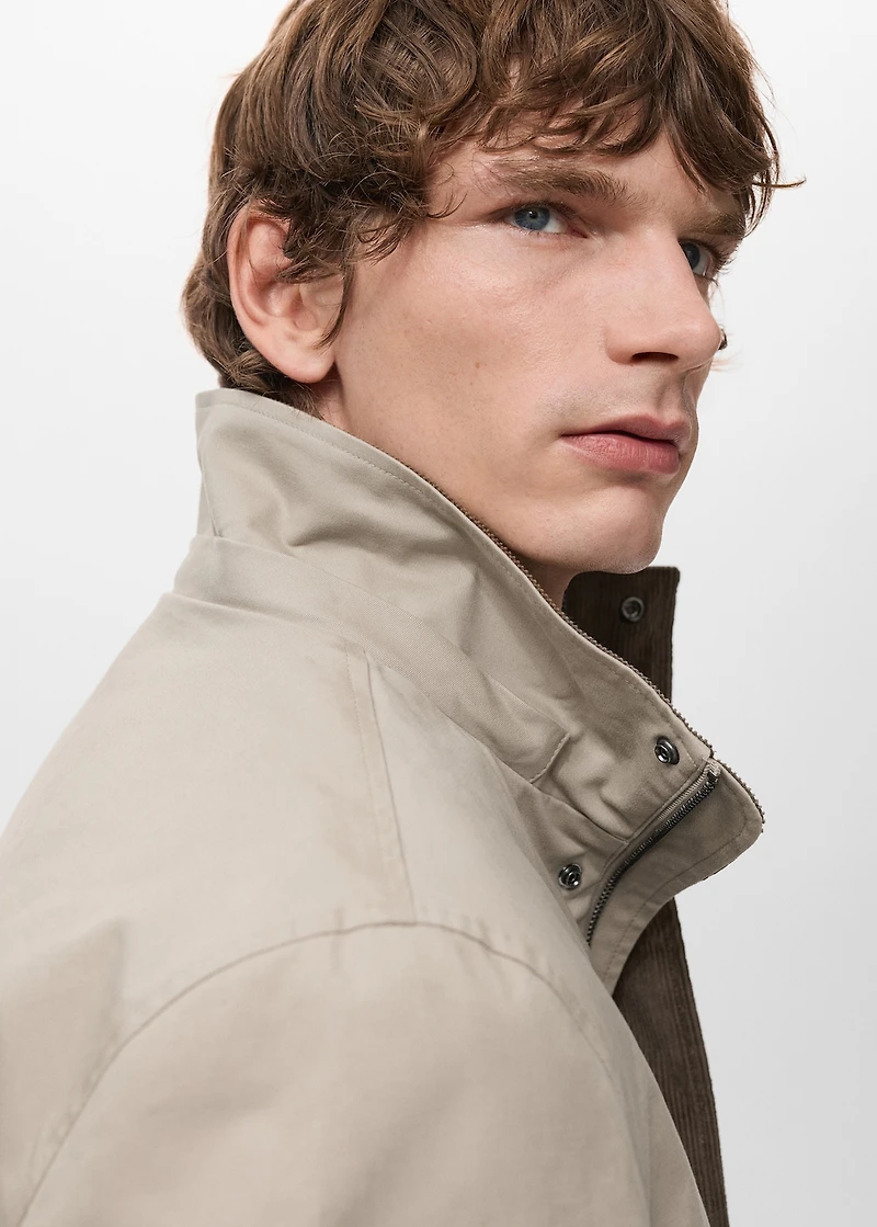 Parka with detachable inner hood