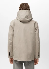 Parka with detachable inner hood