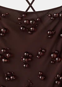 Long dress with embroidered spheres