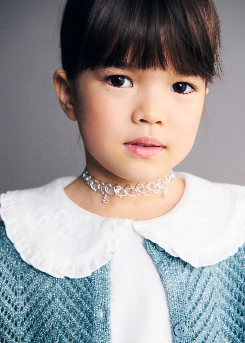 Lurex knitted cardigan