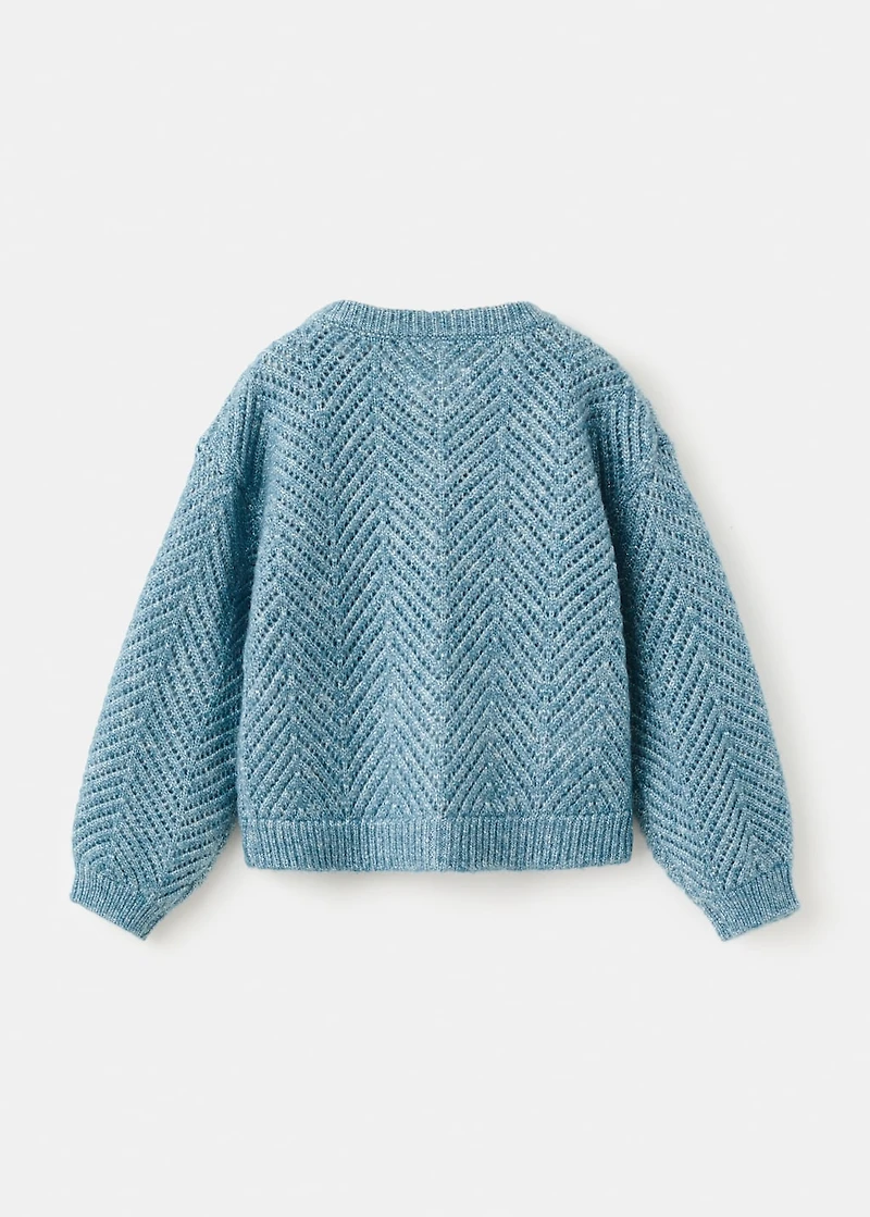 Lurex knitted cardigan