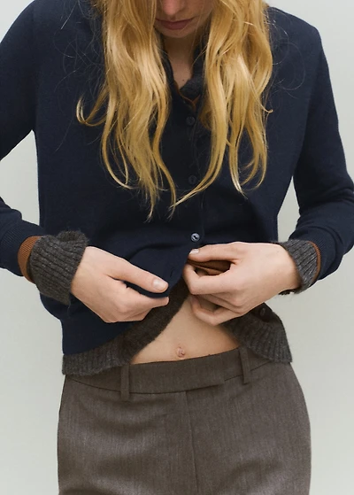 Chunky-knit wool-blend cardigan