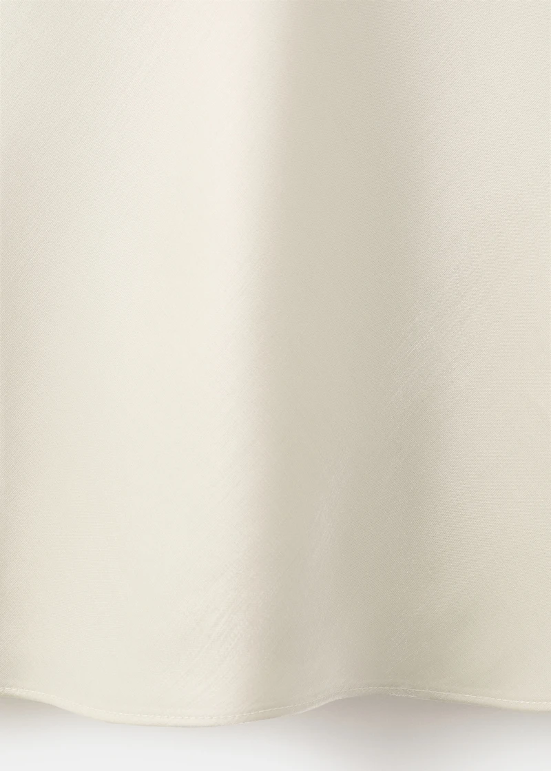 Satin dress with a low-cut neckline