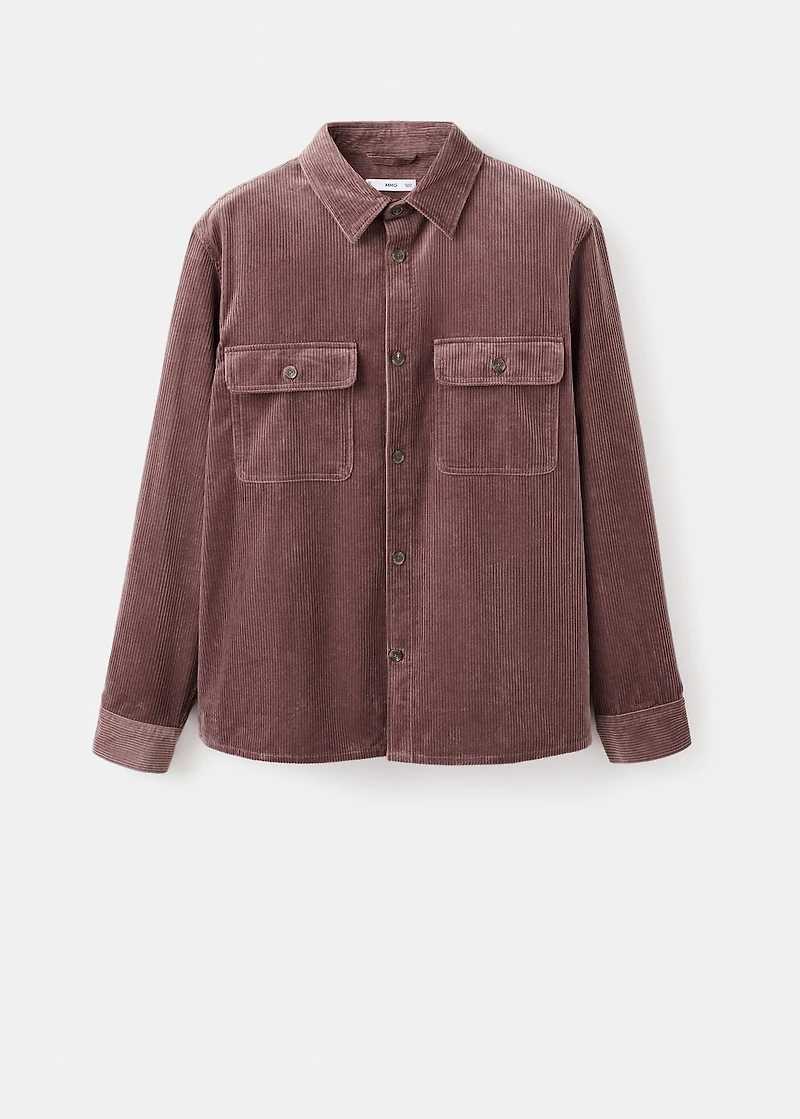 Corduroy overshirt with pockets
