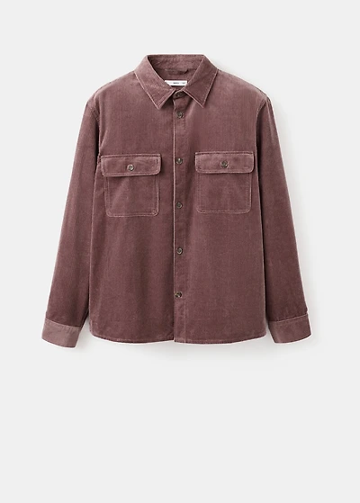 Corduroy overshirt with pockets