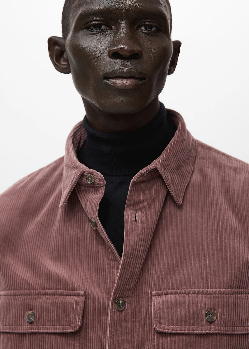 Corduroy overshirt with pockets