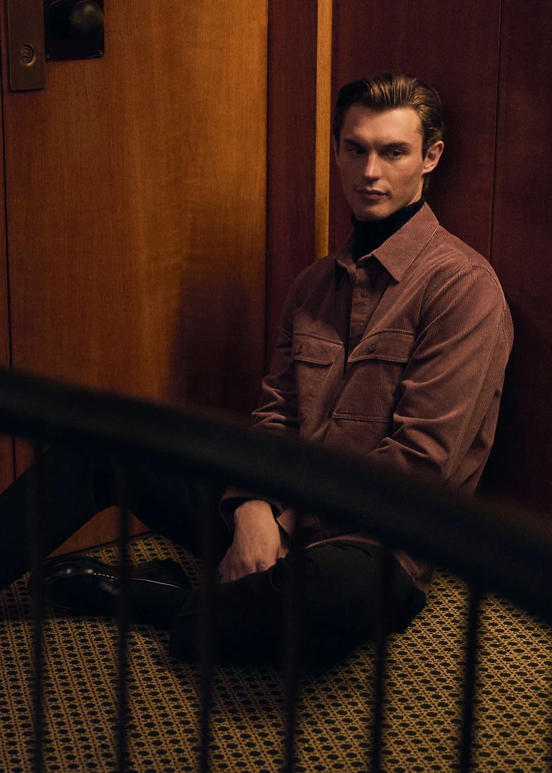 Corduroy overshirt with pockets