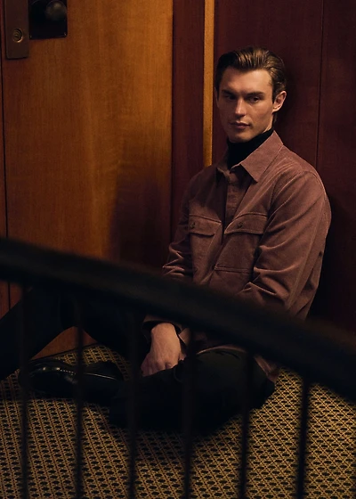 Corduroy overshirt with pockets