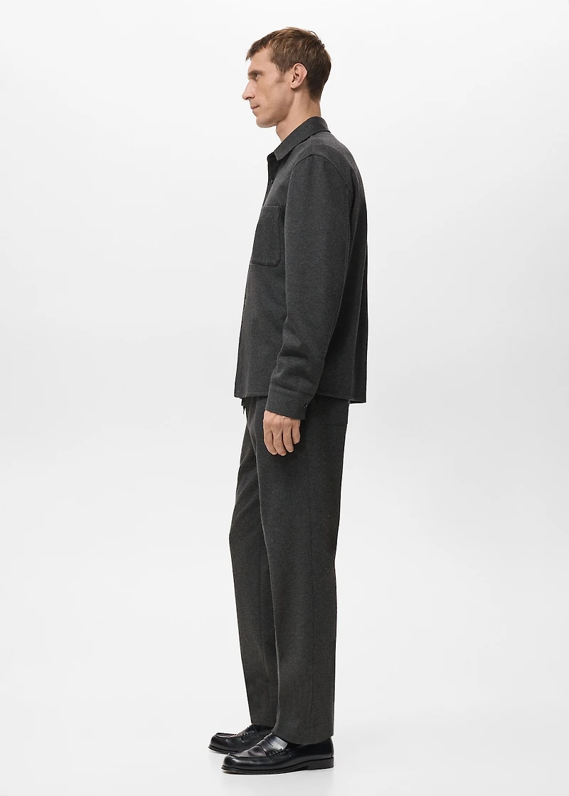 Flannel joggers with drawstring