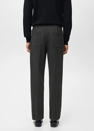 Flannel joggers with drawstring