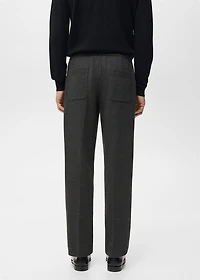 Flannel joggers with drawstring