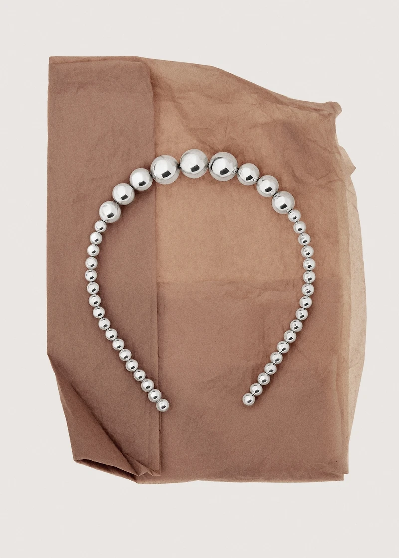 Bead appliqué hairband