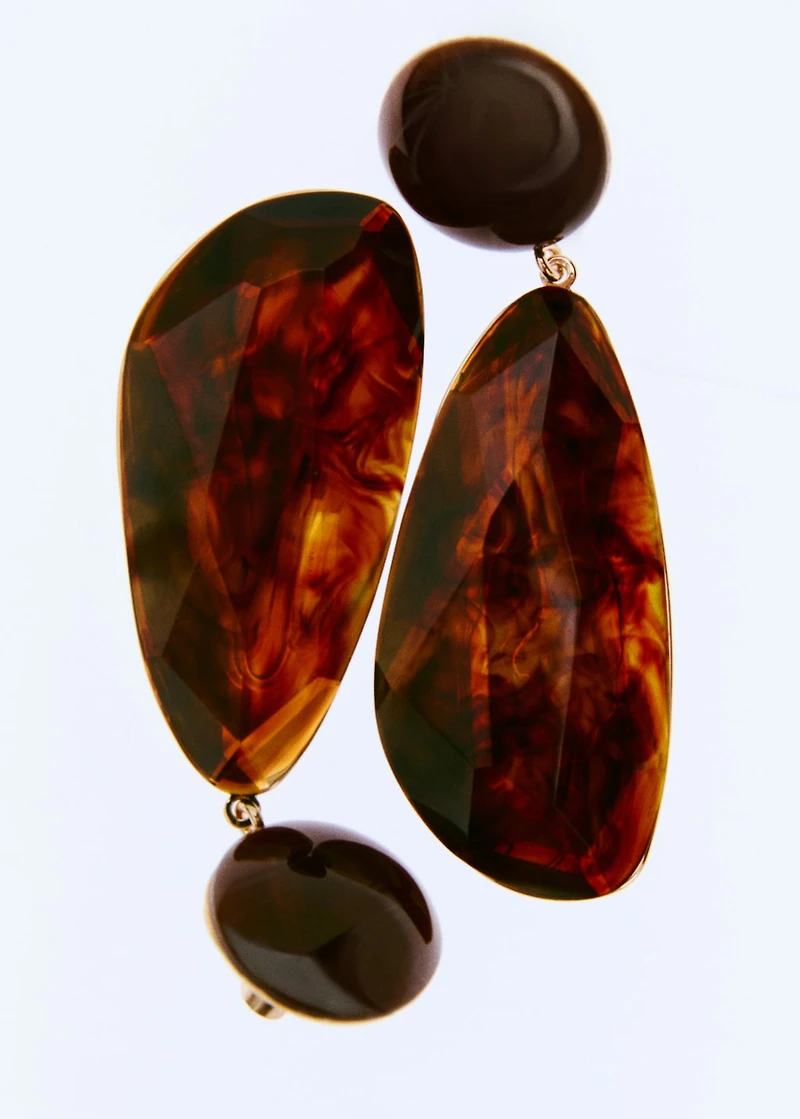 Resin pendant earrings