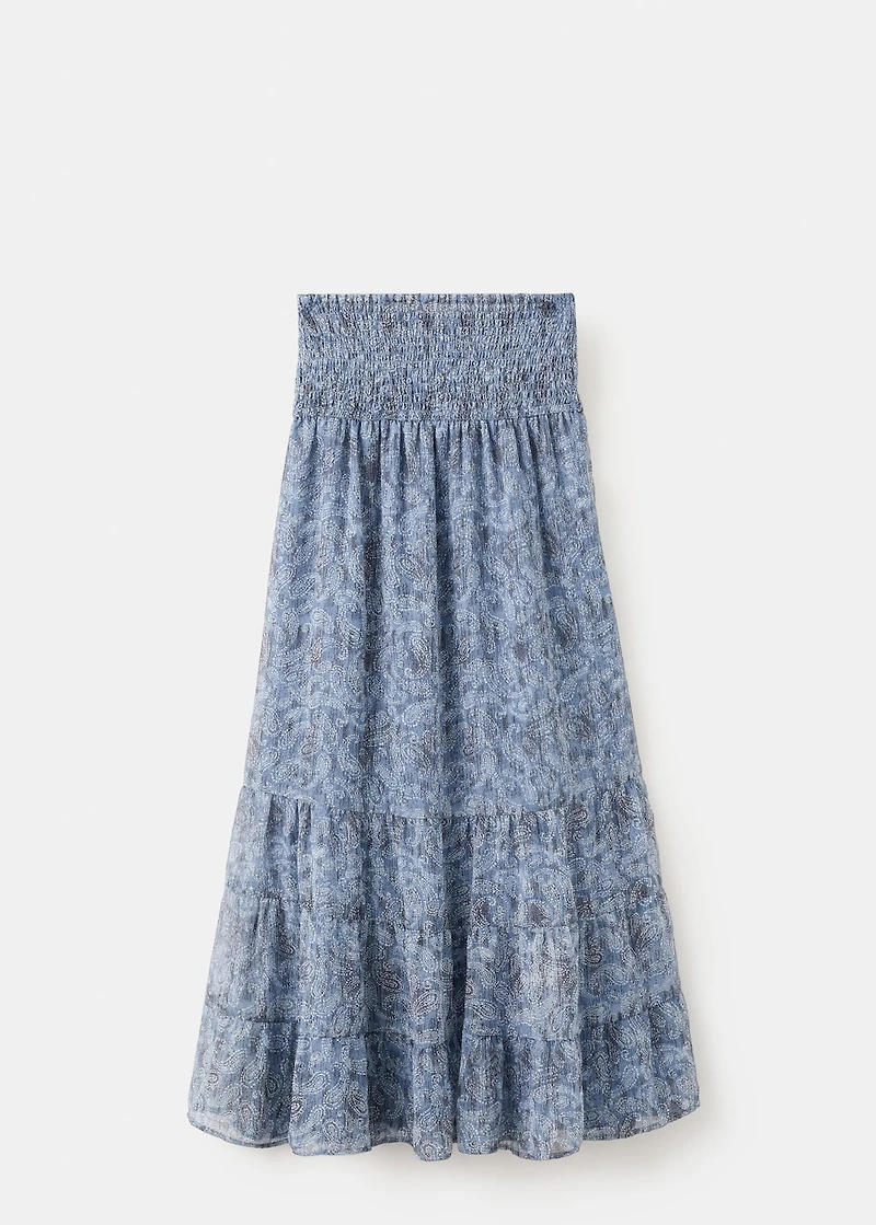 Printed long skirt