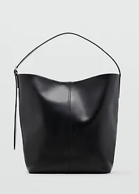 Leather bucket bag