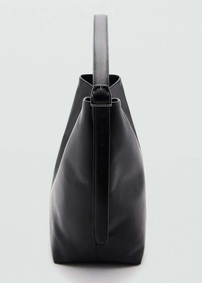 Leather bucket bag