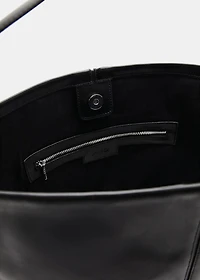 Leather bucket bag